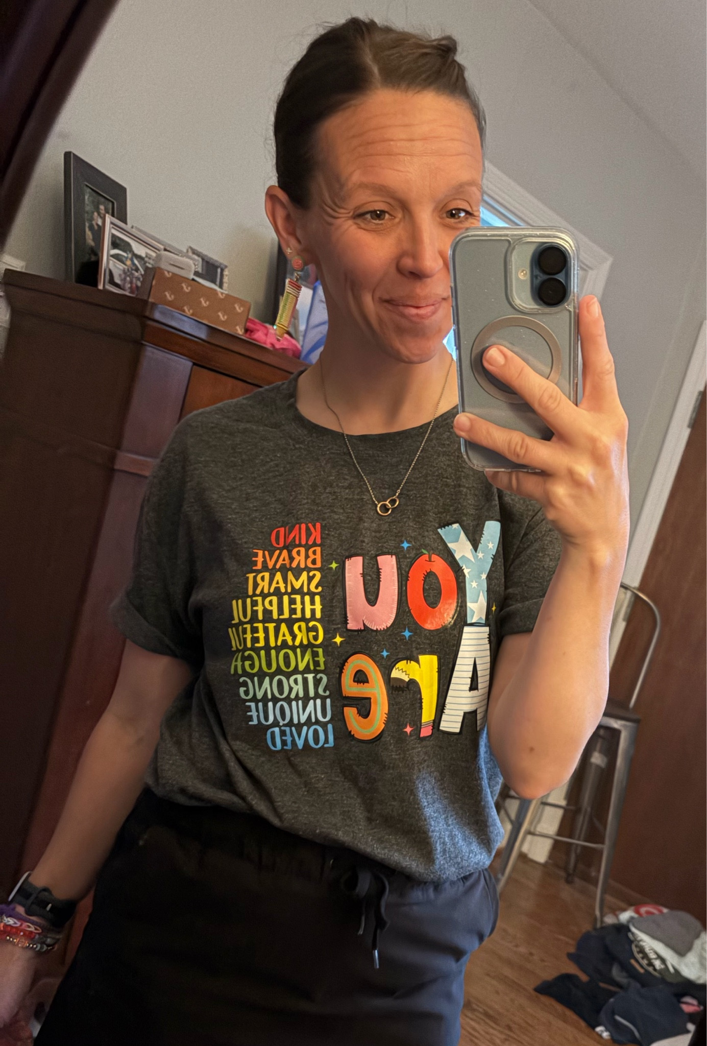 Teacher gift - this shirt is under $20 and comes in more colors, and my earrings come as a 2-pack.  


#teacher #teachergift #amazon #teacherearrings #teachershirt #under20 #budgetfriendly

#LTKU #LTKSaleAlert #LTKOver40