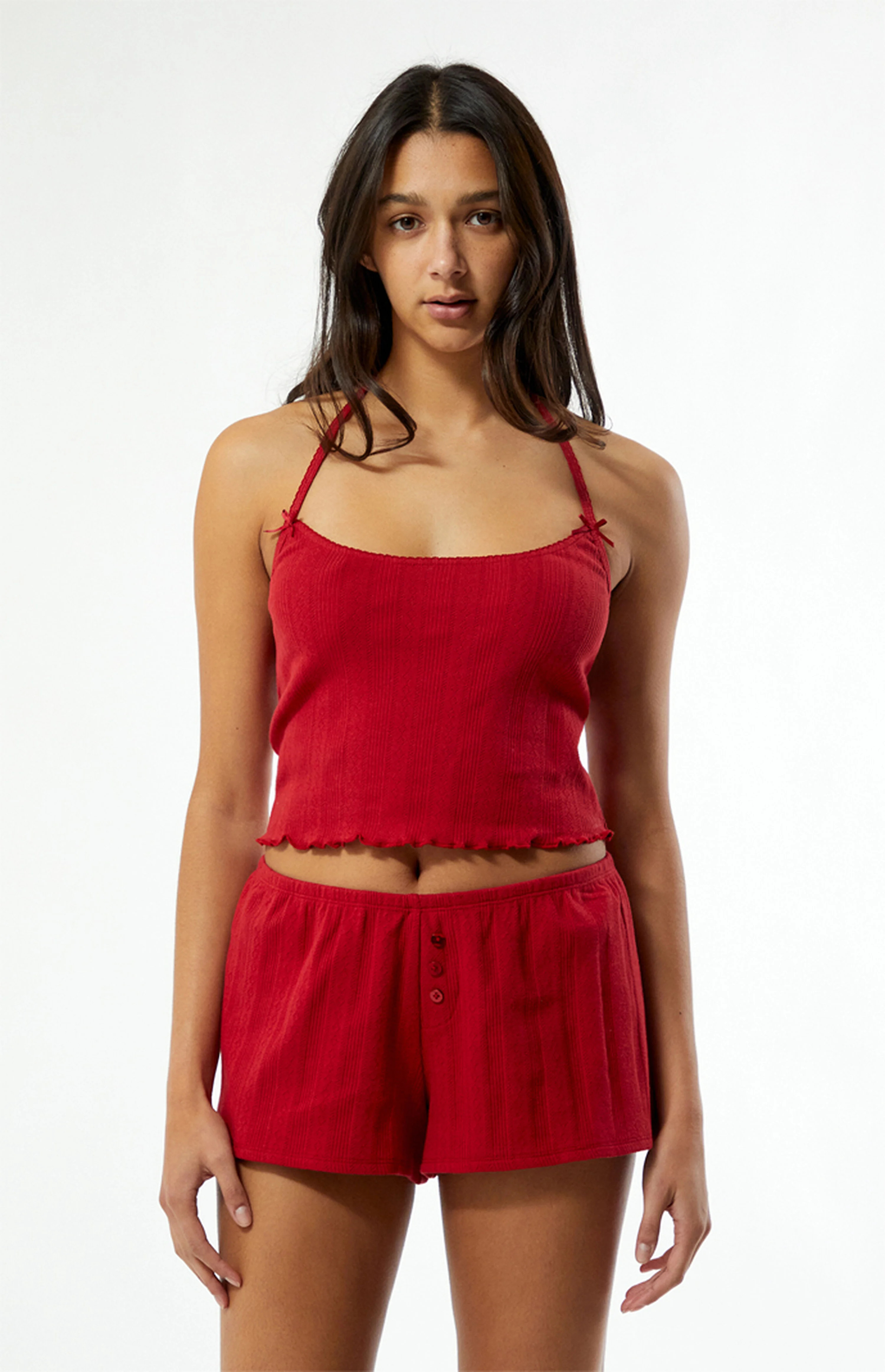 Est. PAC 1980 Hazel Pointelle Halter Tank Top | PacSun
