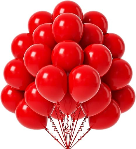FOTIOMRG Red Balloons, 50 Pack - 12 inch Latex Party Balloons for Birthday, Graduation, Baby Show... | Amazon (US)
