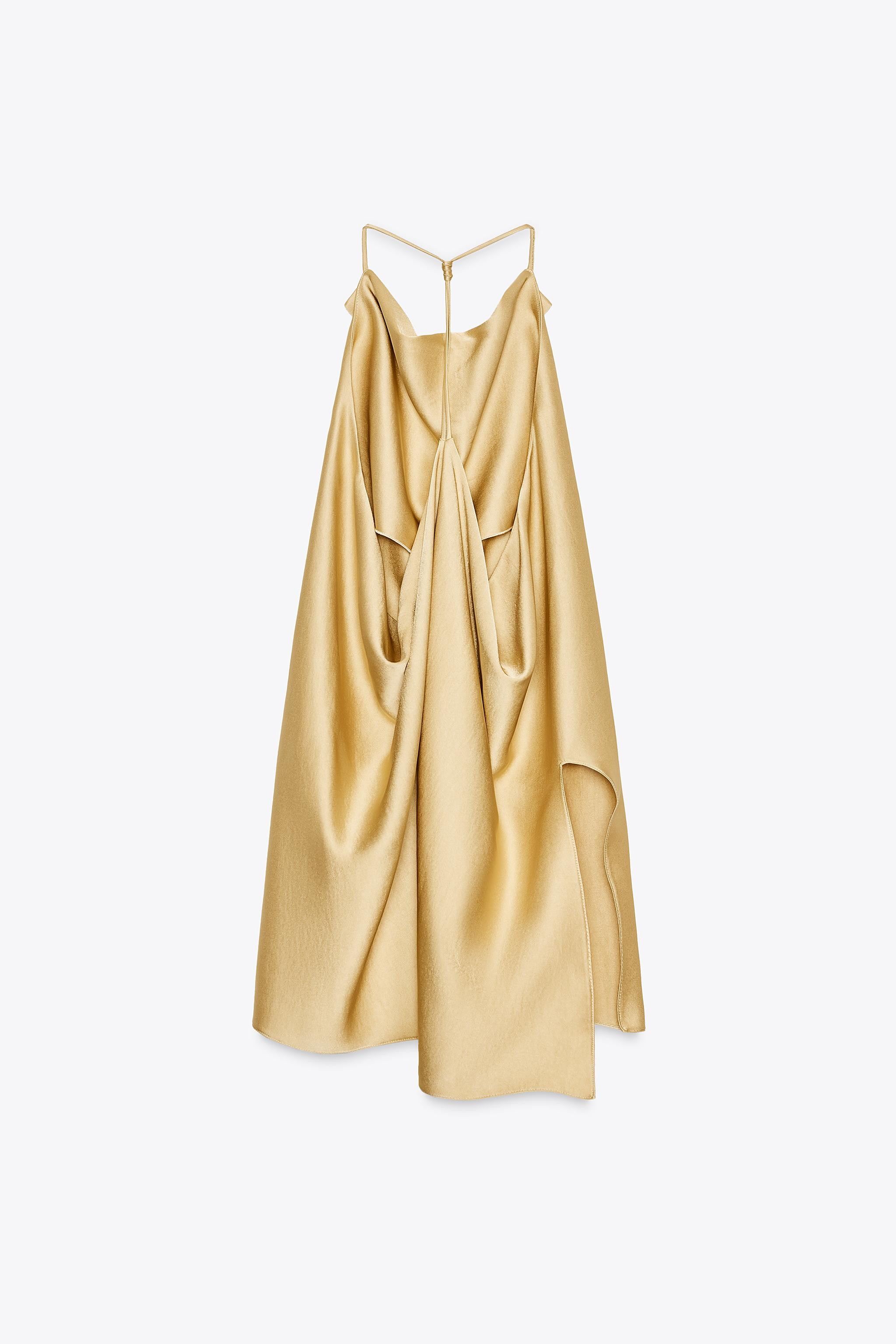 ZW COLLECTION SATIN HALTER TOP | Zara US
