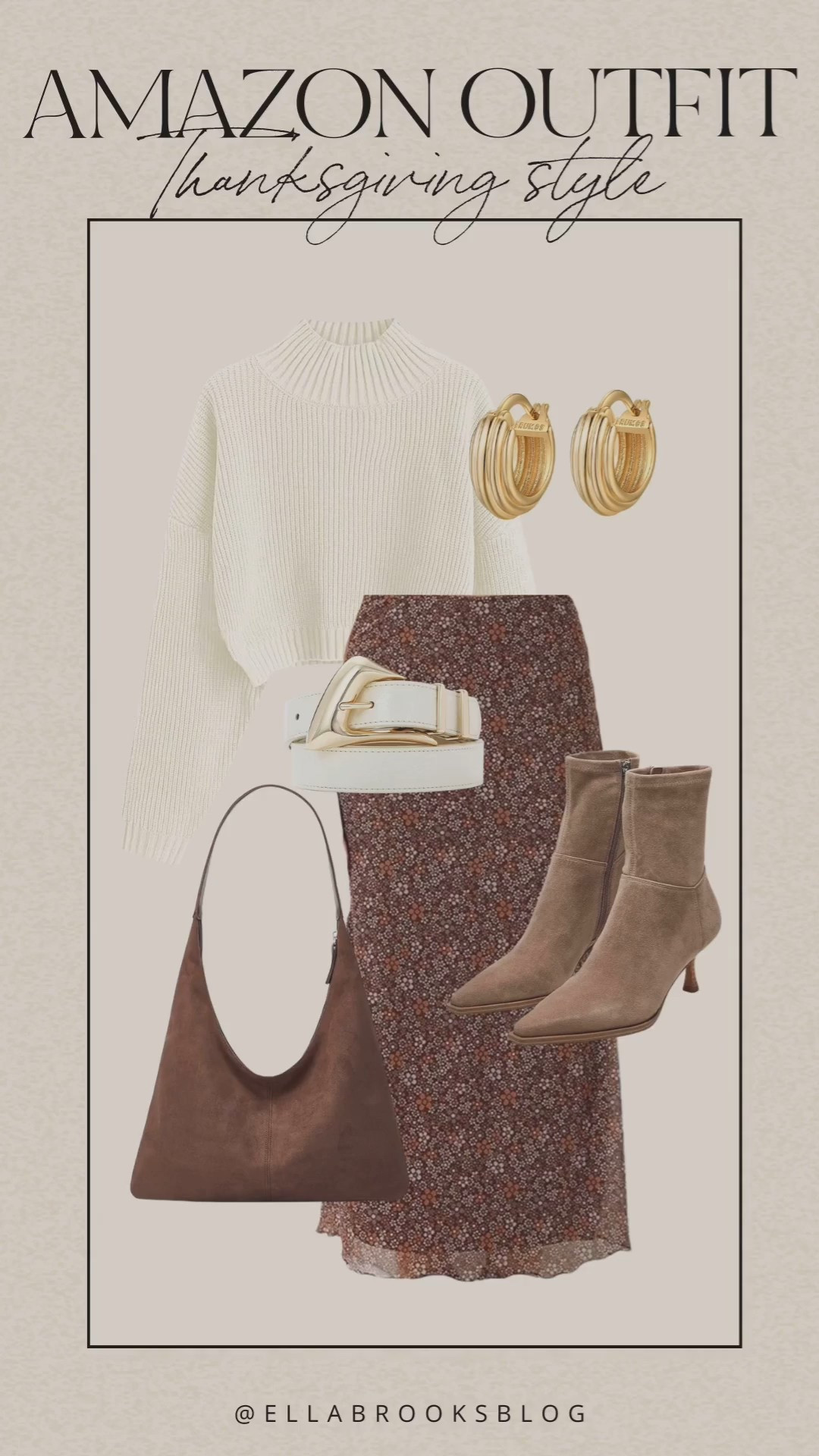 Amazon Thanksgiving outfit!

Fall style, Amazon fashion, suede bag, western booties, floral midi skirt, cropped sweater

#LTKStyleTip #LTKSeasonal #LTKHoliday