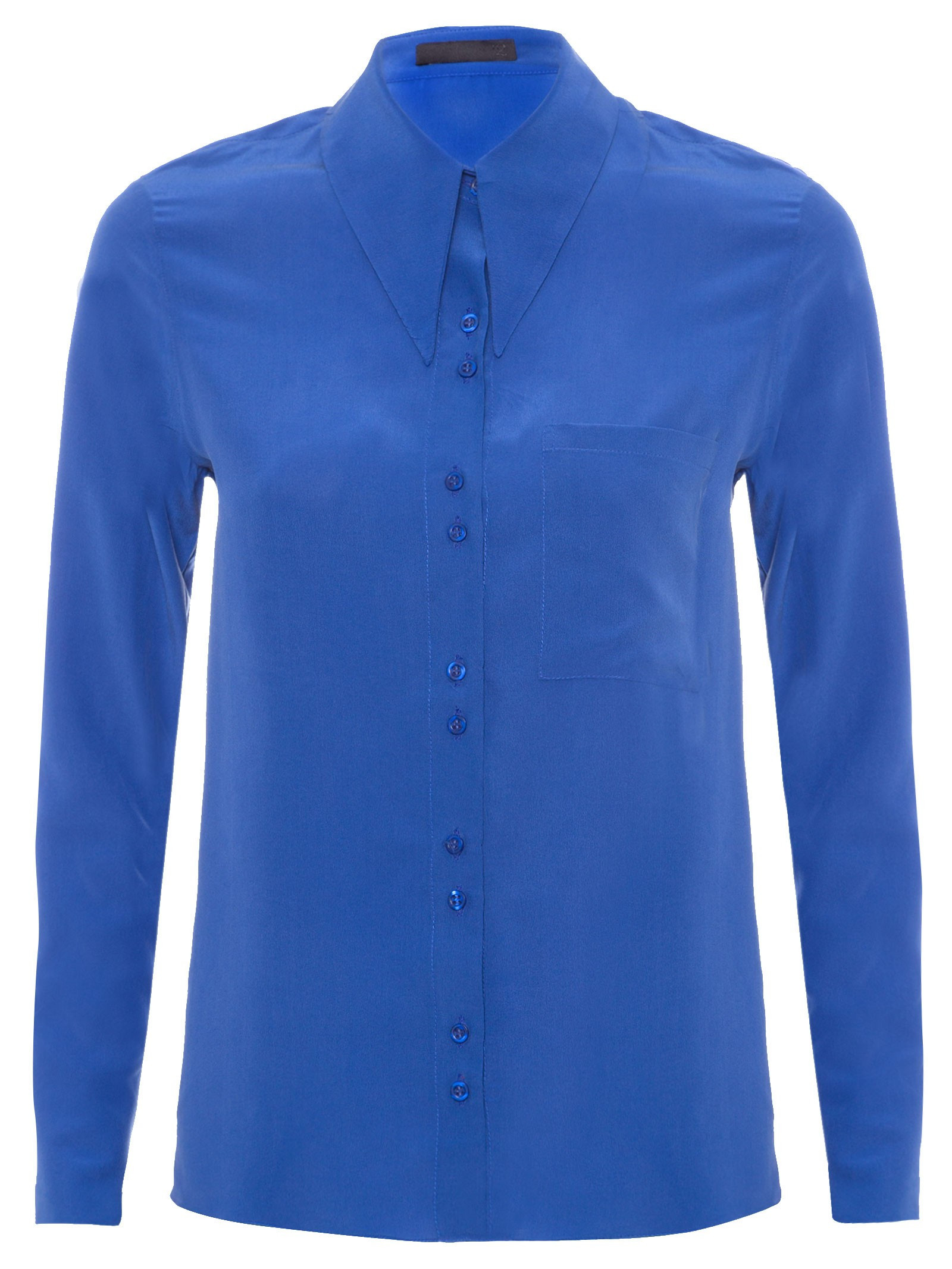 CAMISA FEMININA MANGA LONGA RETA - AZUL | Shop2gether BR