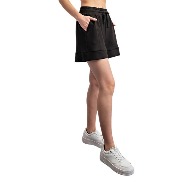 Women's RAE MODE Modal Scuba Luxe Lounge Shorts Large Black | Scheels
