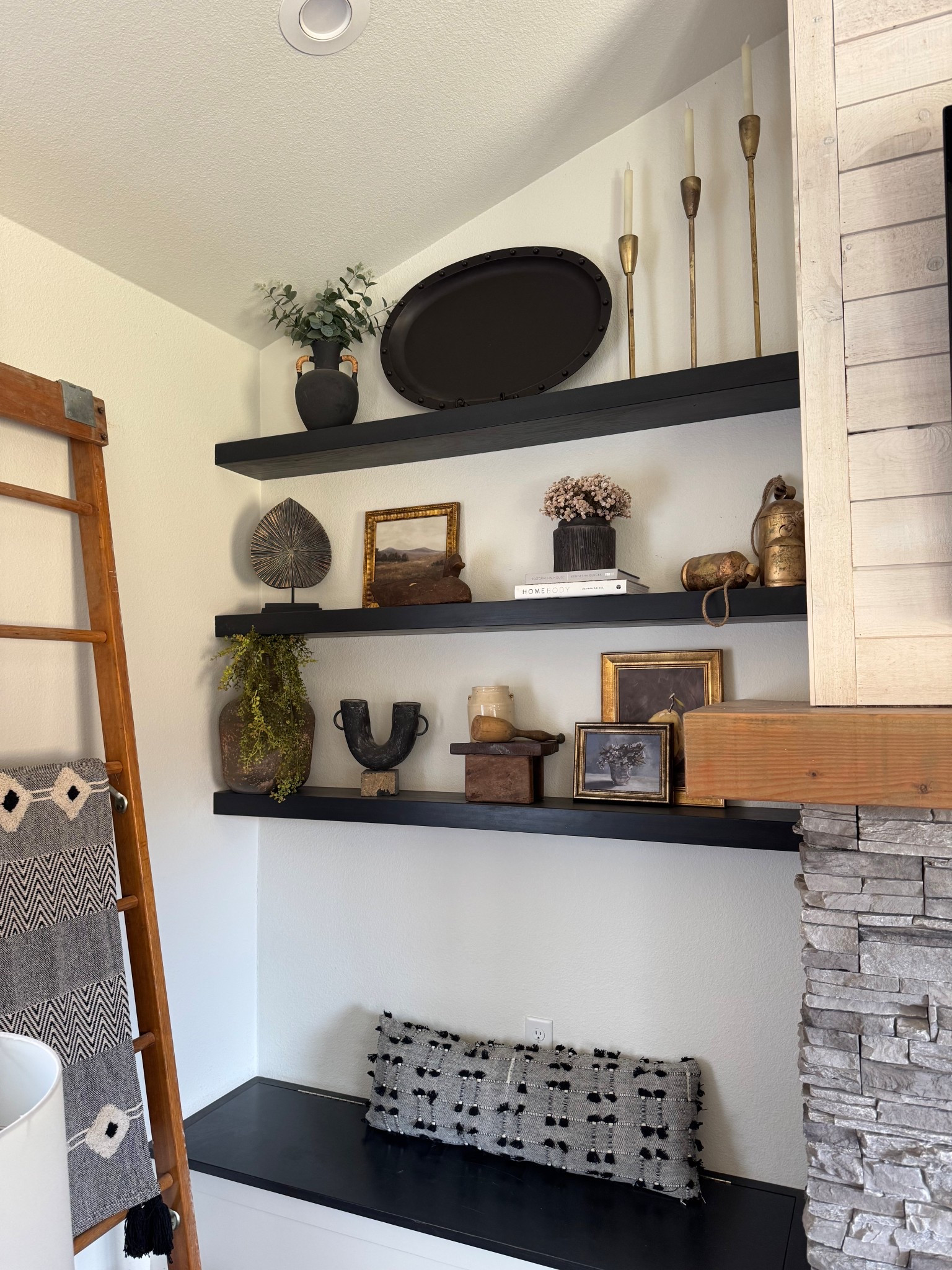 Shelf decor, home decor, vintage inspired home finds, target home, gold frames, 

#LTKHome