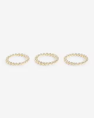 3 Piece Gold Ball Ring Set | Express