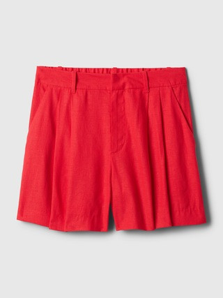 365 High Rise Linen-Blend Shorts | Gap (US)