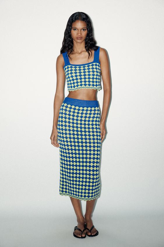 STRUCTURED KNIT SKIRT | Zara US