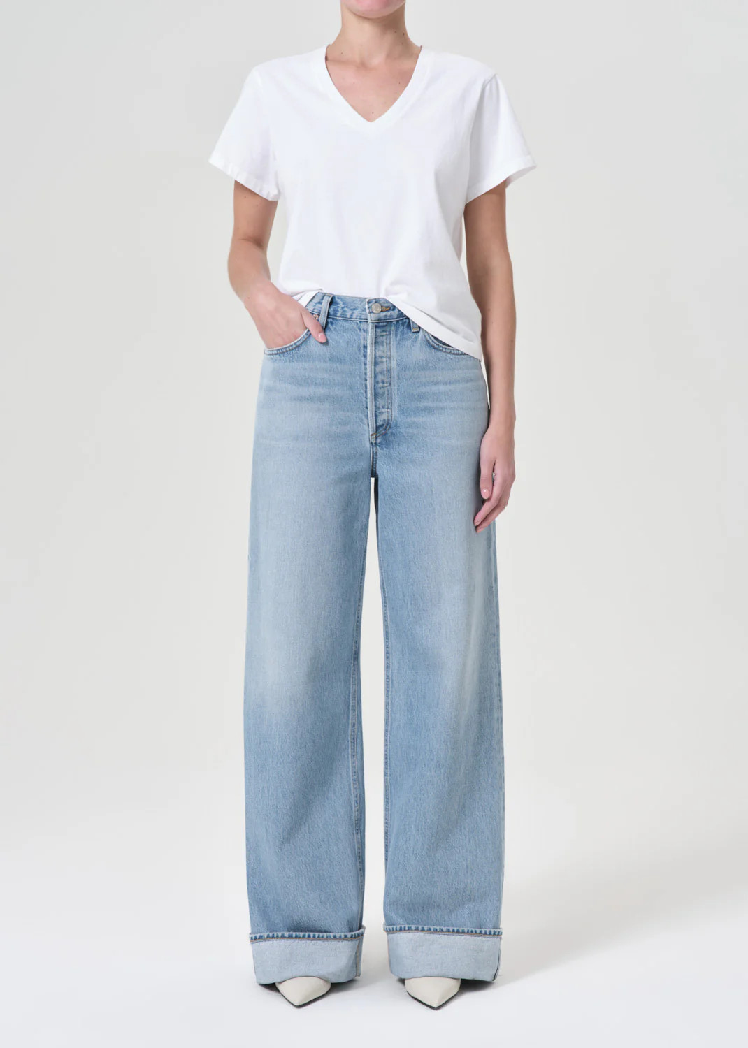 Dame High Rise Wide Leg in Showdown | AGOLDE