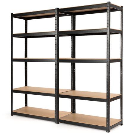 Gymax 72'' Steel 5-tier Garage Shelf Metal Storage Adjustable Unit | Walmart (US)
