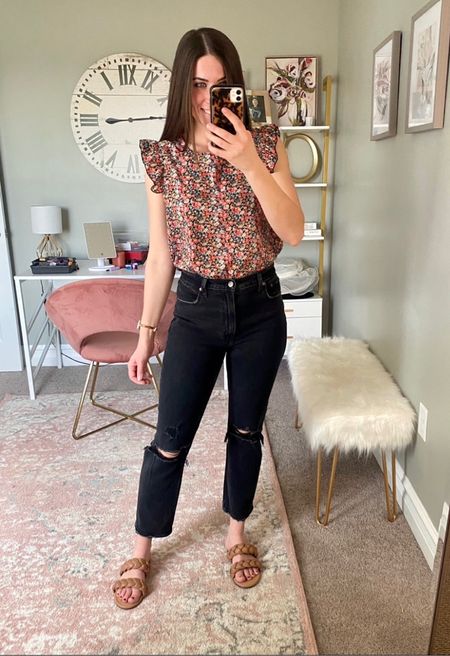 Amazon fashion
Amazon deal
Floral top
Spring top
Black jeans
Ultra high rise ankle straight jeans 
Abercrombie jeans
Braided sandals
Spring outfit ideas 

#LTKsalealert #LTKSeasonal #LTKunder50