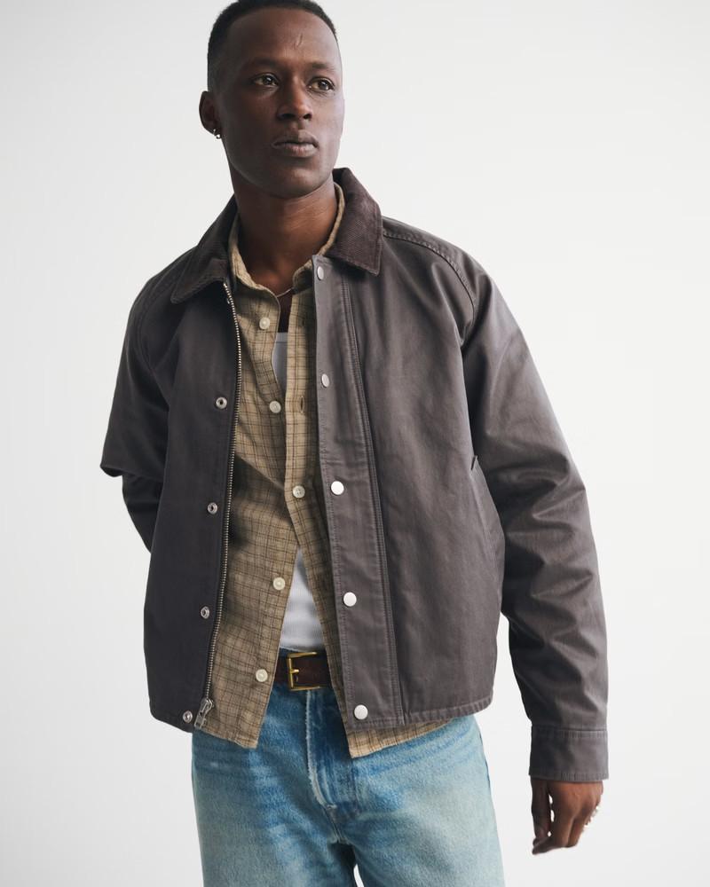 Men's Lightweight Barn Jacket | Men's Coats & Jackets | Abercrombie.com | Abercrombie & Fitch (US)