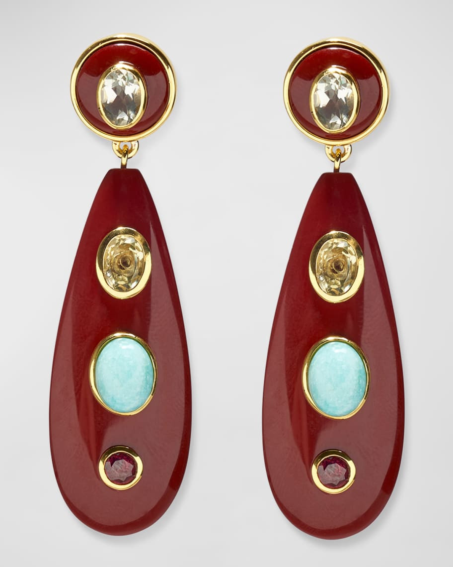 Lizzie Fortunato TORRE EARRINGS IN CHESTNUT | Neiman Marcus