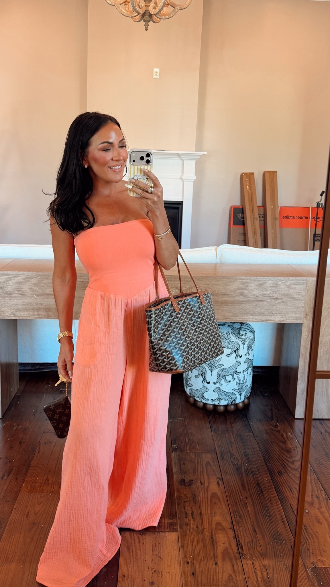 Today’s easy day fit!

Jumpsuit is 30% off! 

Wearing an XS
5’2/130 lbs/34 DD/25” waist