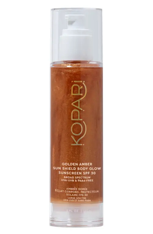 Kopari Golden Amber Sun Shield Body Glow Sunscreen SPF 30 at Nordstrom, Size 5 Oz | Nordstrom