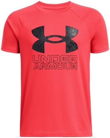 Under Armour Boys Tech Hybrid Print Short Sleeve T Shirt | Amazon (US)