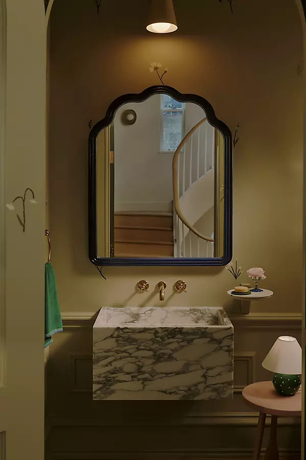 Clara Scalloped Wood Mirror | Anthropologie (US)