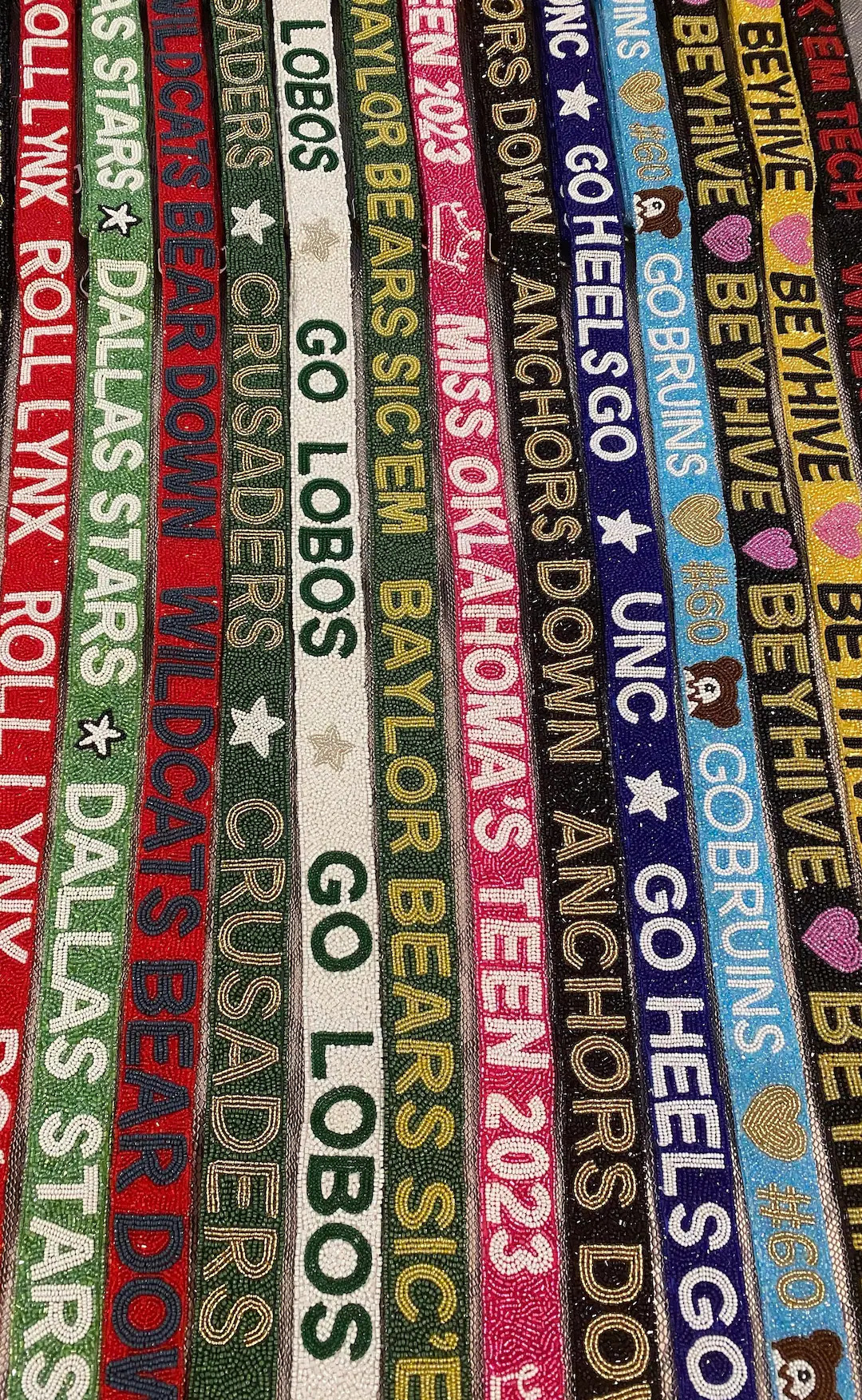 Custom Team Beaded Game Day Bag Strap, College, Sports Fan,baylor Bears, Boomer Sooner,crusaders,... | Etsy (US)