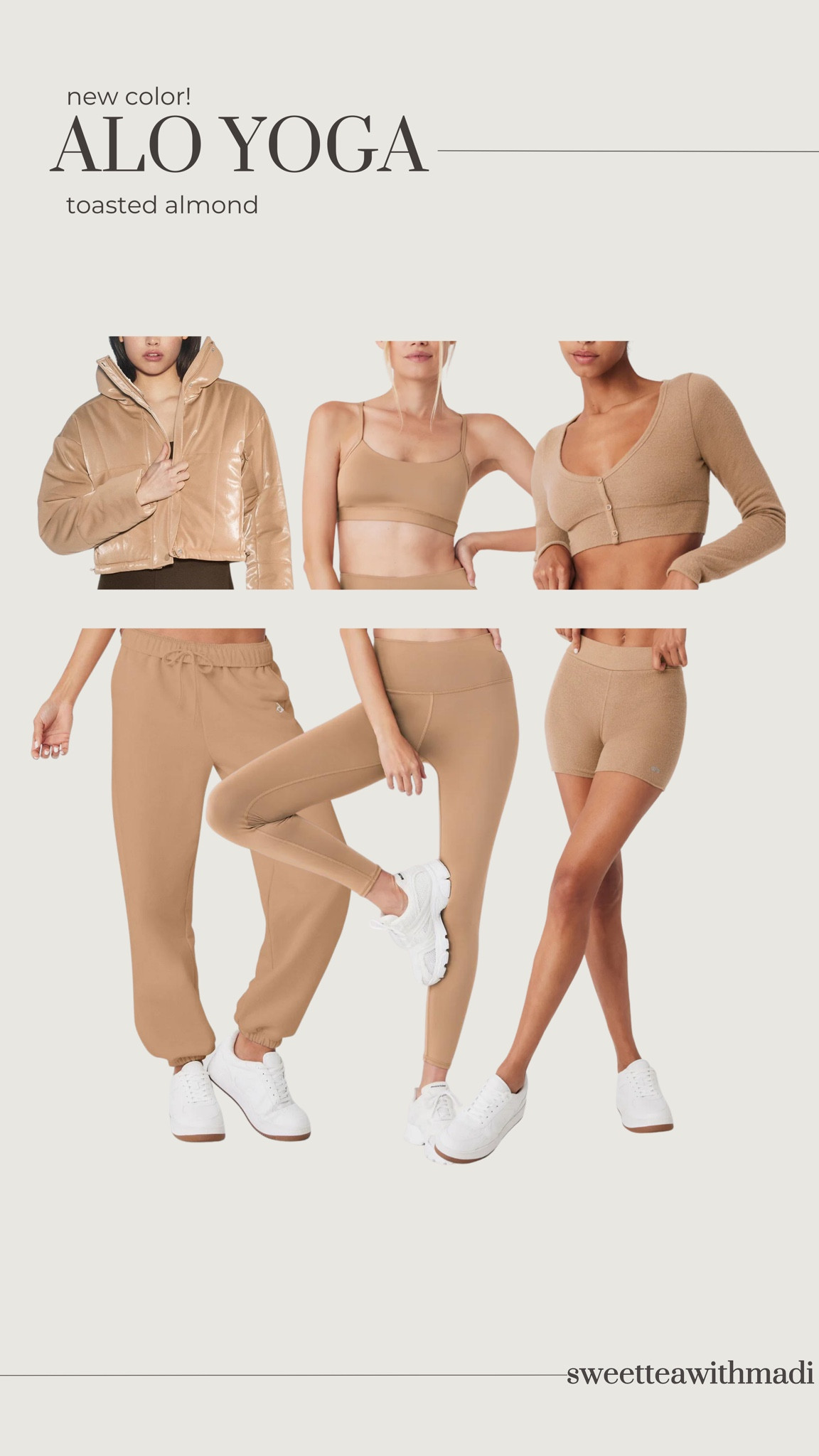 New Alo Yoa drop - toasted almond!! 

Alo yoga, new arrivals, yoga outfits, workout gear, sweetteawithmadi, Madi messer


#LTKstyletip #LTKSeasonal #LTKfitness