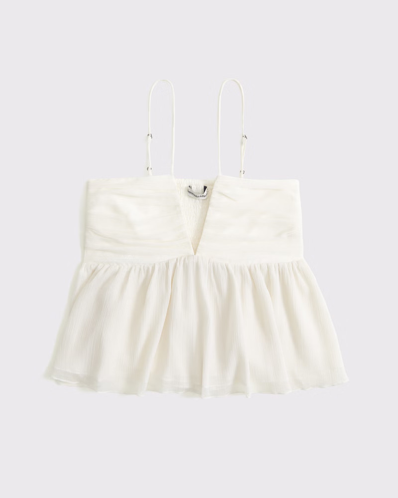 V-Neck Ruched Cami | Abercrombie & Fitch (US)