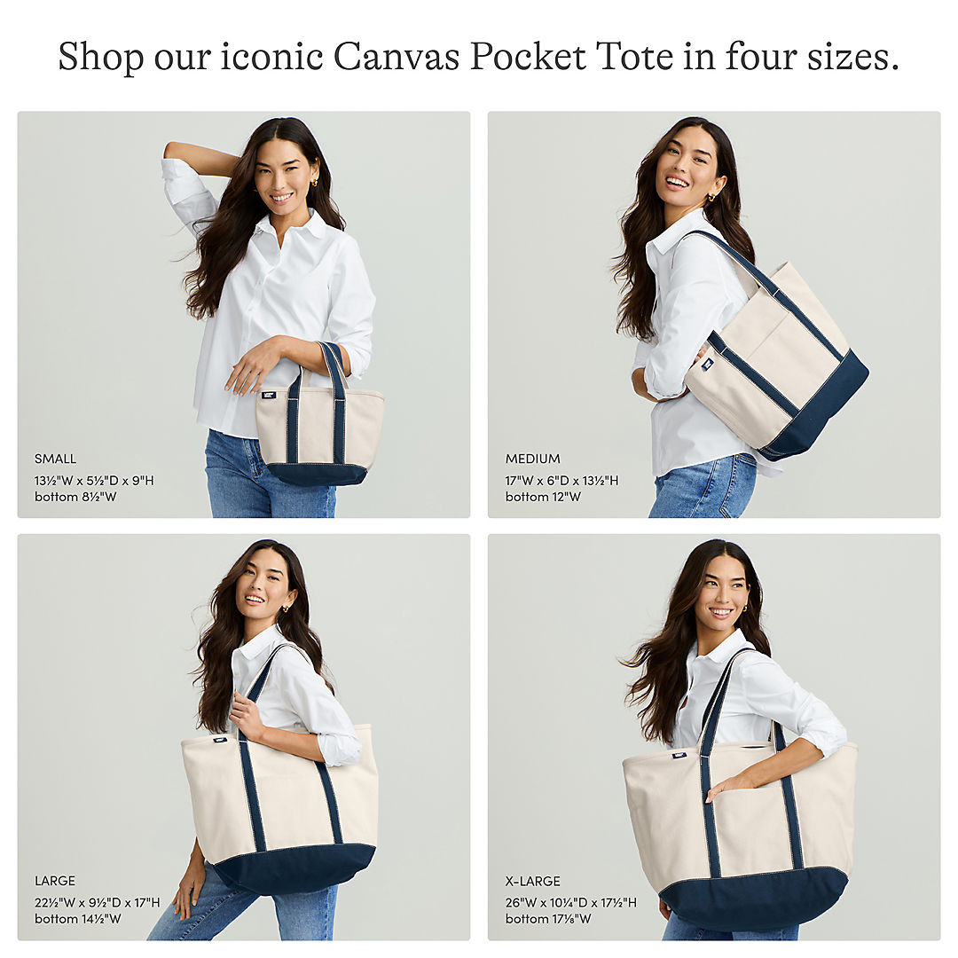Medium Natural 5 Pocket Open Top Canvas Tote Bag | Lands' End (US)
