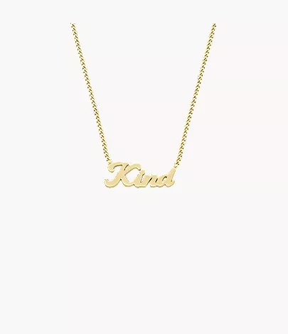 La La Land Gold-Tone Stainless Steel Chain Necklace | Fossil (US)