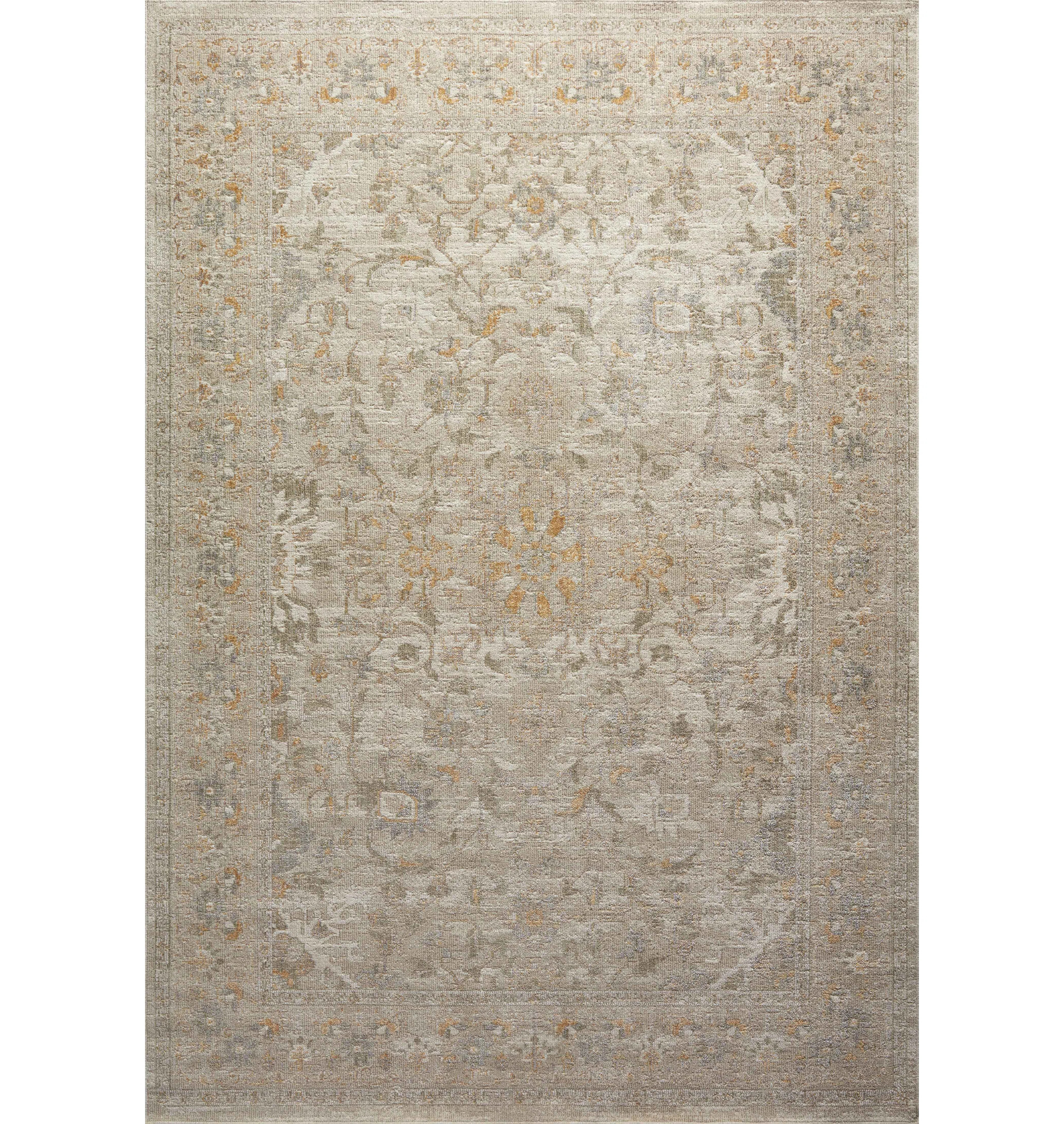 Chris Loves Julia x Loloi Rosemarie Floral Ivory/Natural/ Yellow Area Rug | Wayfair North America