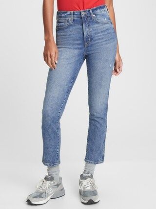 High Rise Distressed Vintage Slim Jeans with Washwell | Gap Factory