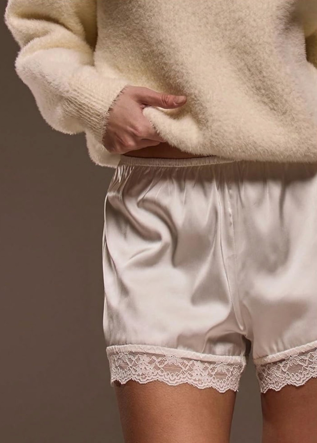 Find in my Cozy Vibes Collection.✨ These Lace Trim Satin Mini Shorts are soft, silky, and effortlessly flirty. The perfect spring short for lounging in style or cozy nights in.

Add to cart now and treat yourself to luxe comfort at home.🤍

#LTKselfcare #LTKSeasonal #LTKMidsize