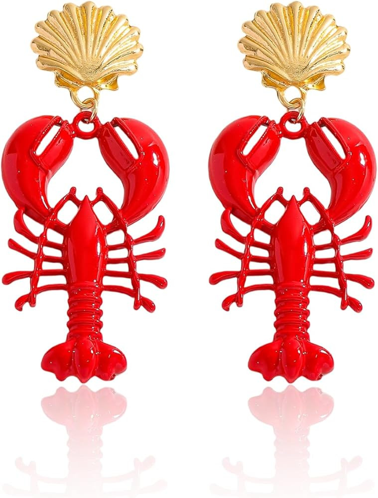 Creative Exaggerated Ocean Animal Drop Dangle Earrings for Women, Bohemia Style Alloy Lobster Oct... | Amazon (US)