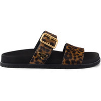Prada Triangle Logo Animal Print Sandals | Balardi (US & Canada)