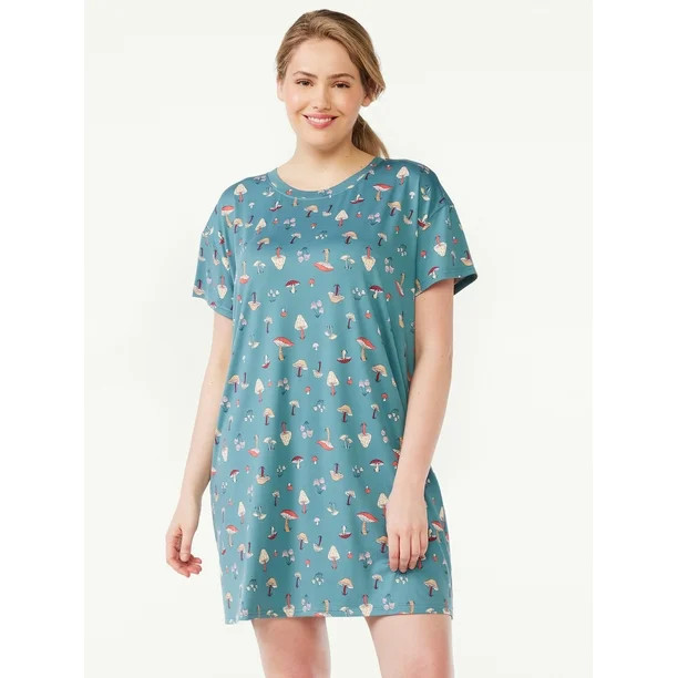 Joyspun Women's Print Sleepshirt with Pockets, Sizes S/M to 2X/3X | Walmart (US)