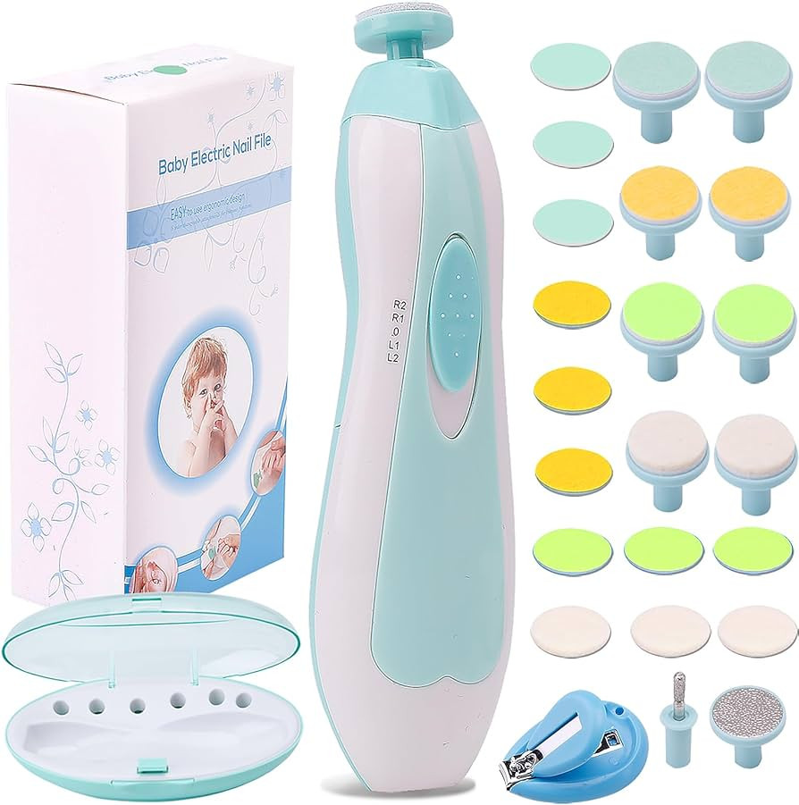 Baby Nail Trimmer Electric Nail File Baby Nail Clippers, Safe Nail Filer Grinder Kit for Newborn ... | Amazon (US)