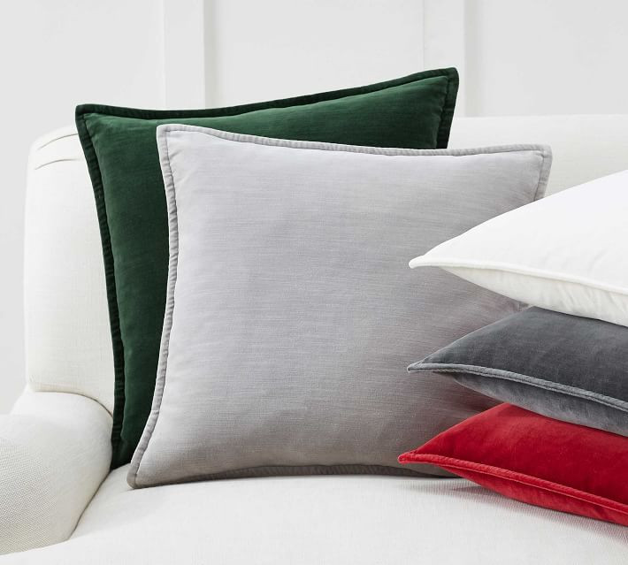 Washed Velvet Pillow Covers | Pottery Barn (US)