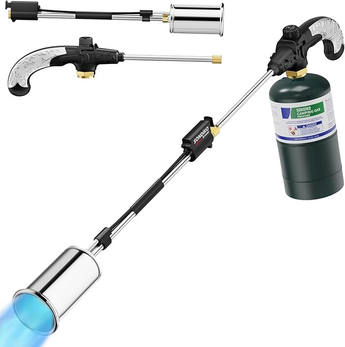 Sondiko Propane Torch Weed Burner, High Output Weed Torch Flamethrower, 30" Detachable Long Arm H... | Amazon (US)