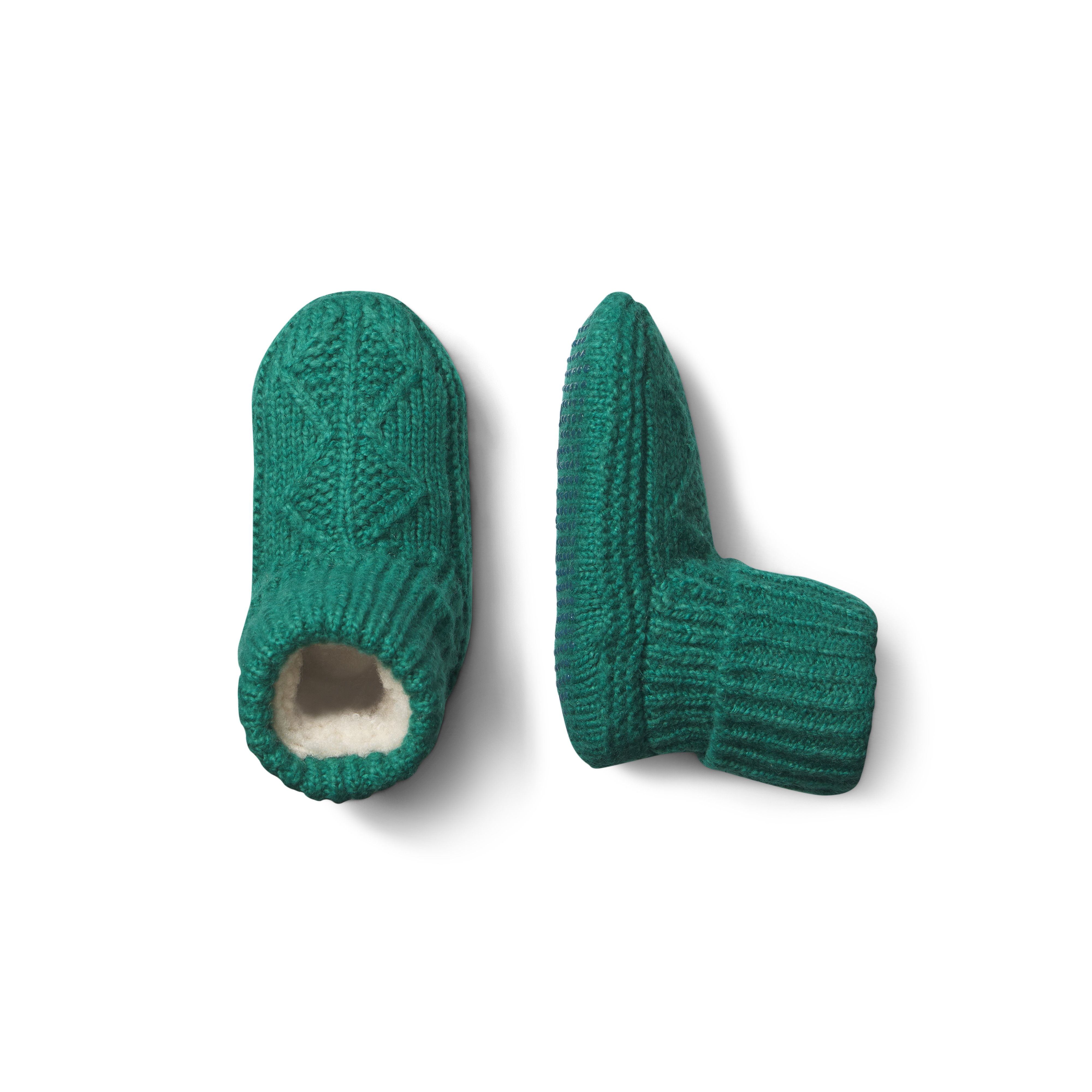 Toddler Gripper Slipper Bootie - Sherpa-Lined - Bright Marine - T2 - Polyester - Bombas | Bombas