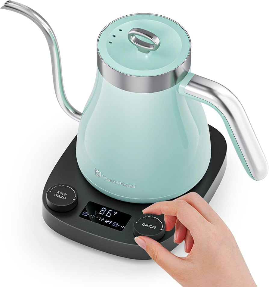 Maestri House 8-In-1 Gooseneck Electric Kettle with ±1°F Temperature Control, 90° Steady Water... | Amazon (US)