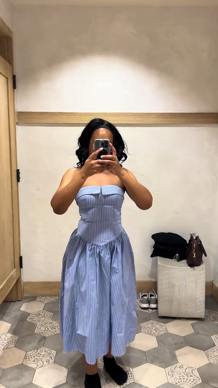 Strip less Everyday Casual Dress