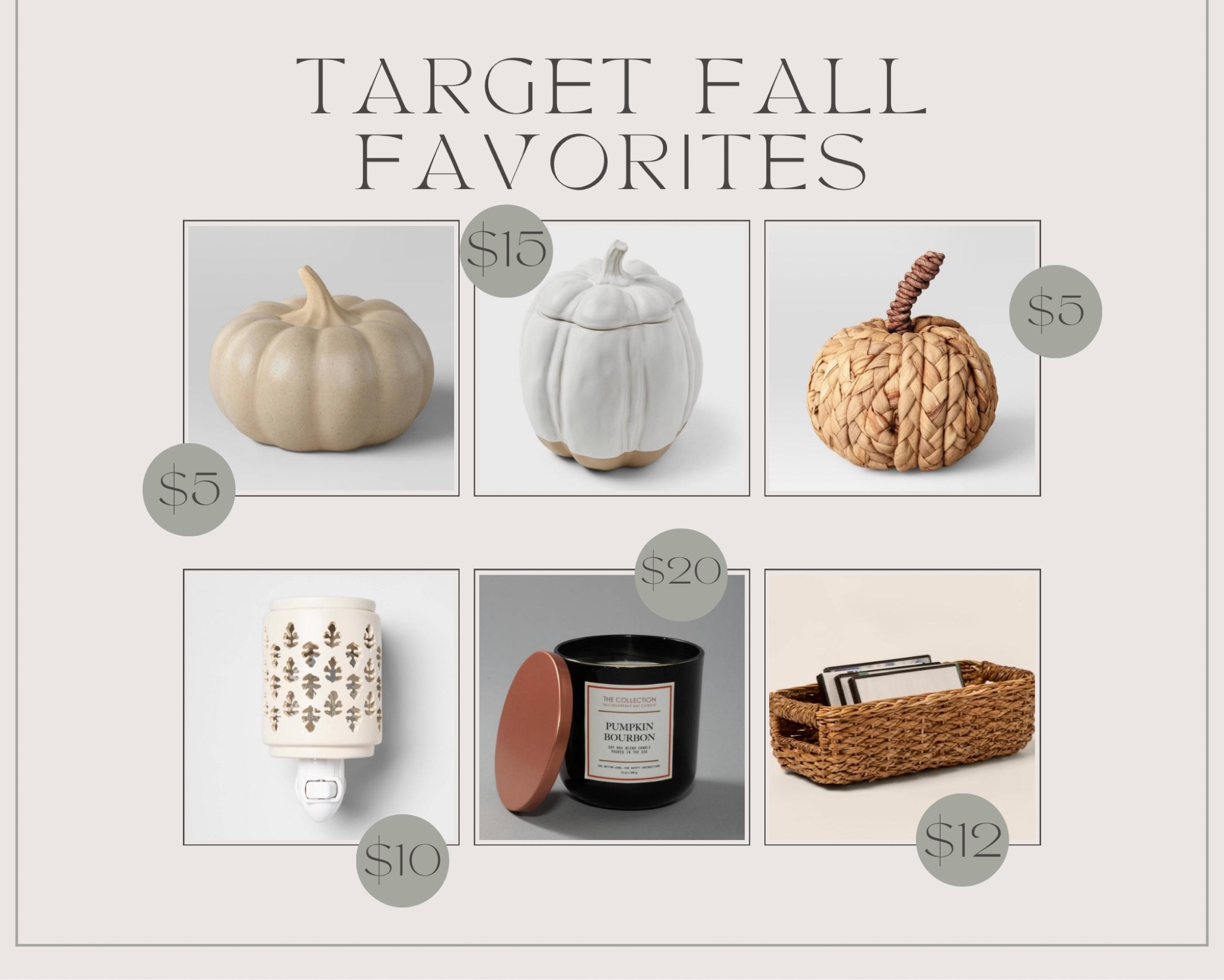 Target fall decor🫶🏻 some of my recent favorites!
#target #falldecor #home #pumpkin #candyjar #waxmelt #shoptarget #fallfavorites #candle #deals

#LTKhome #LTKSeasonal #LTKunder50