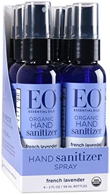 EO Organic Hand Sanitizer Spray: French Lavender, 2 Ounce, 6 Count | Amazon (US)