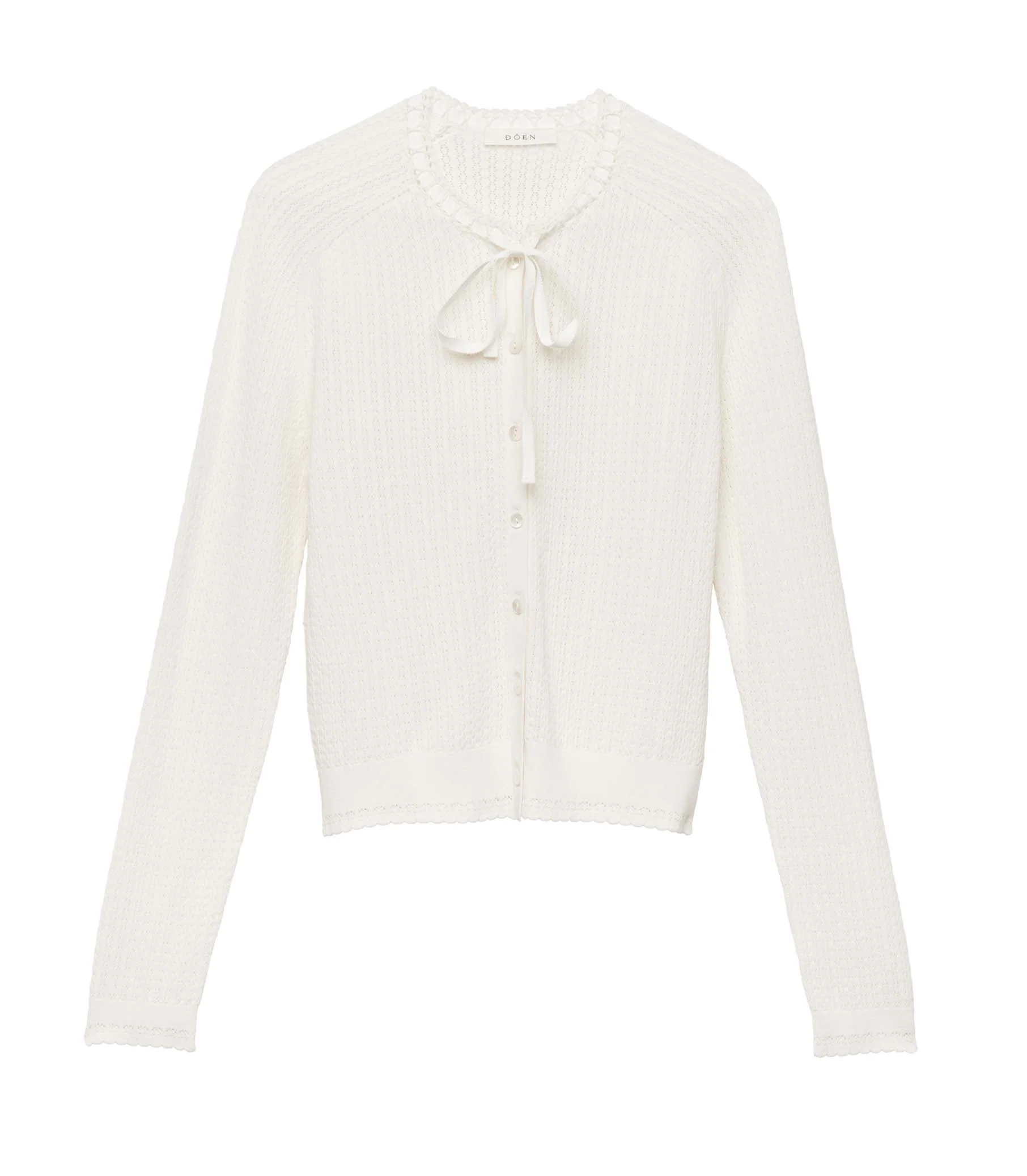 Rosaline Cardigan - Ivory | DÔEN | DOEN