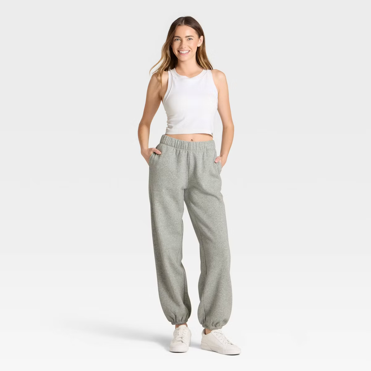 Women's Cinched Fleece Jogger Sweatpants - JoyLab™ | Target