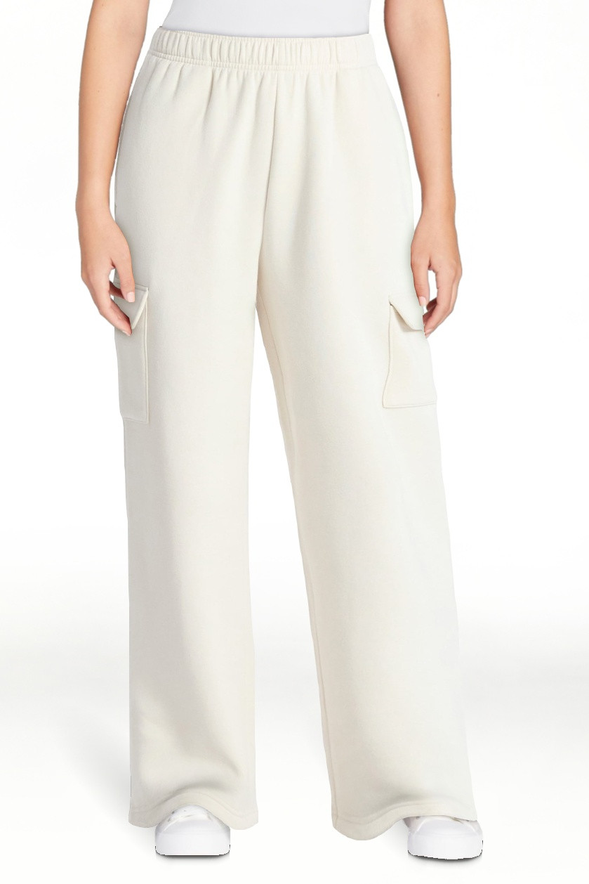 No Boundaries Fleece Cargo Wide-Leg Pants, 30'' Inseam, Women's - Walmart.com | Walmart (US)