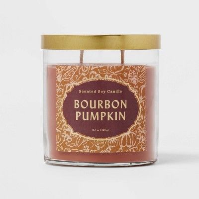 Lidded Glass Jar Bourbon Pumpkin Candle - Opalhouse™ | Target