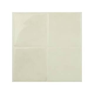 smart tiles Zellige Oia Beige 9 in. x 9 in. Vinyl Peel and Stick Tile (2.22 sq. ft./ 4-Pack) SM11... | The Home Depot