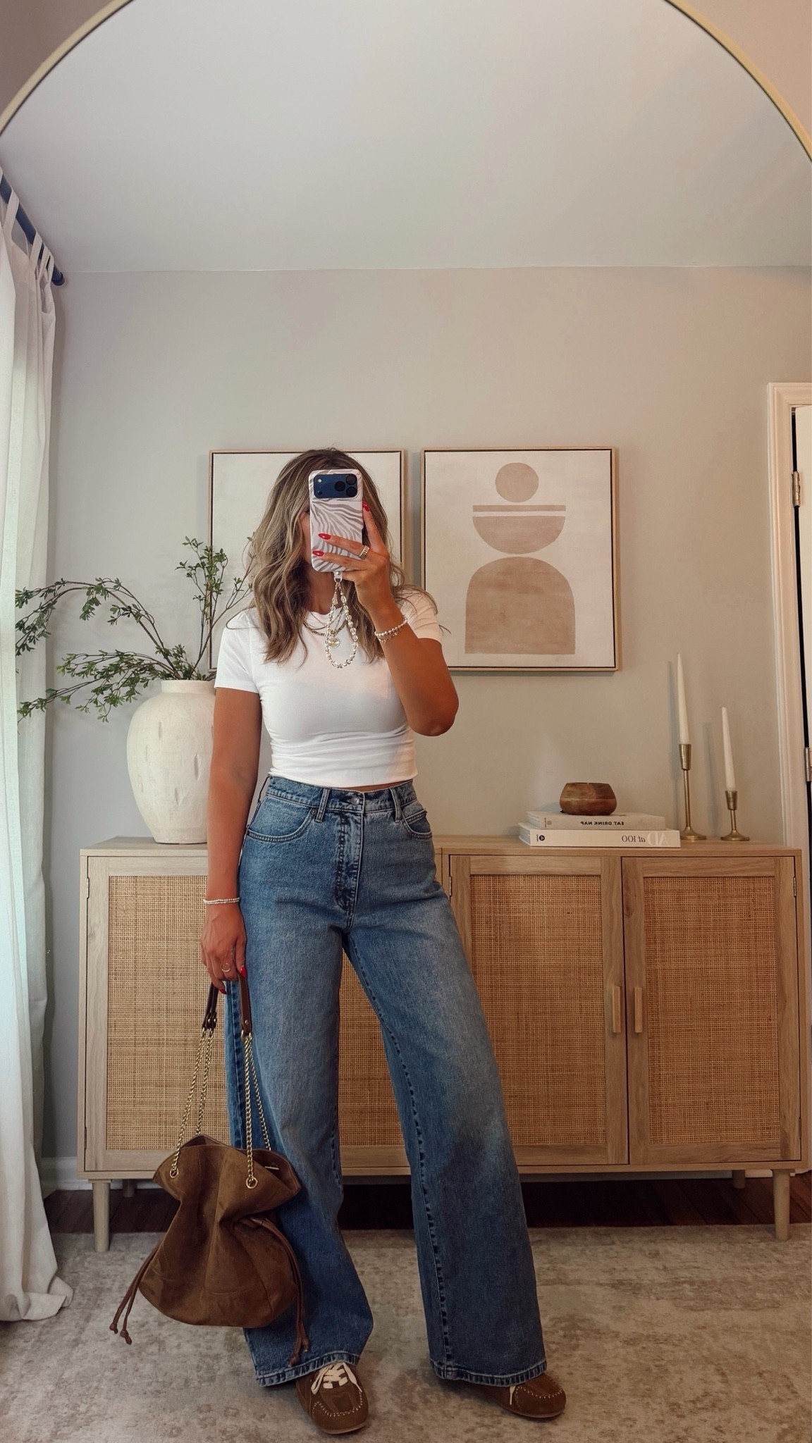 WOW so impressed with this wide leg denim! they’re the perfect wash and length. i’m in a size 6 but could have done a size 4. simple basic tee— a closet staple! i’m in a size S. for anything vici code LEANN35 Is active and saves 35% off!   #LTKxWALMART @Walmart fall outfit

#LTKootd