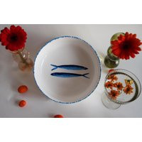 Handpainted Sardine Tableware | Unique Porcelain Plate Mediterranean Style Fish Gift For Her Personalised Gift | Etsy (CAD)