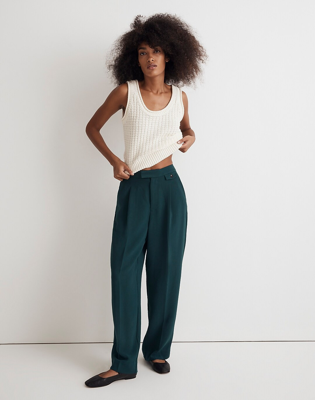 The Rosedale High-Rise Straight Pant in Crepe | Madewell
