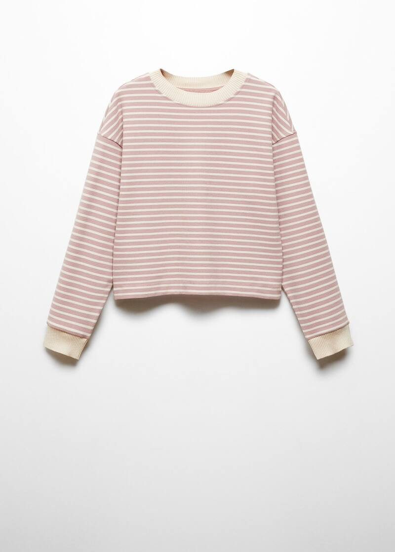 Striped knitted sweatshirt -  Women | Mango USA | MANGO (US)