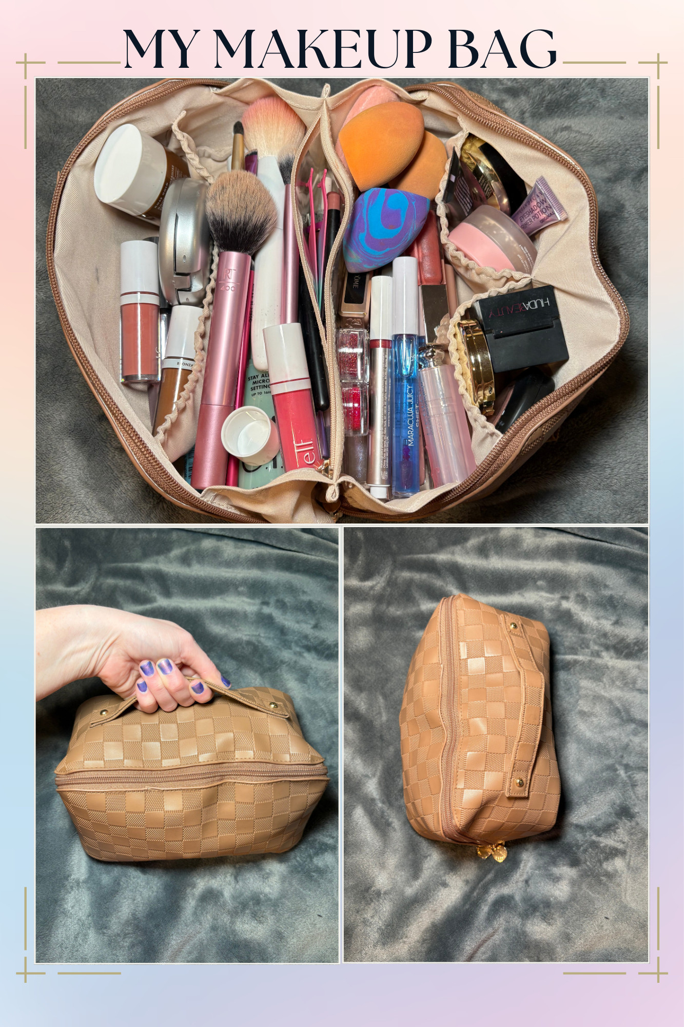 I’m not a minimalist, but I hate clutter — this is the makeup bag that finally keeps everything in one place.

This EACHY Travel Makeup Bag is roomy without being bulky and has enough pockets to keep everything visible and organized (no digging).

It fits all of my everyday makeup and extras — brushes, sponges, lip products, compacts — without feeling overstuffed. I love that it opens wide, stands up on its own, and keeps things separated so nothing gets messy.

If you want one makeup bag that works for daily use, travel, or just staying organized at home, this one’s worth it. I linked it here.

👉 If your makeup bag is chaos, this one fixes it — linked here.

🤎✨👜🧸
travel makeup bag, large makeup bag, makeup organizer with compartments, everyday makeup bag, makeup storage bag, cosmetic organizer, makeup bag for travel, makeup bag with pockets, beauty organization essentials, makeup bag for brushes, toiletry and makeup bag, Amazon makeup bag, makeup organization ideas, low maintenance beauty, practical beauty finds 

 

#LTKselfcare #LTKFindsUnder50 #LTKBeauty