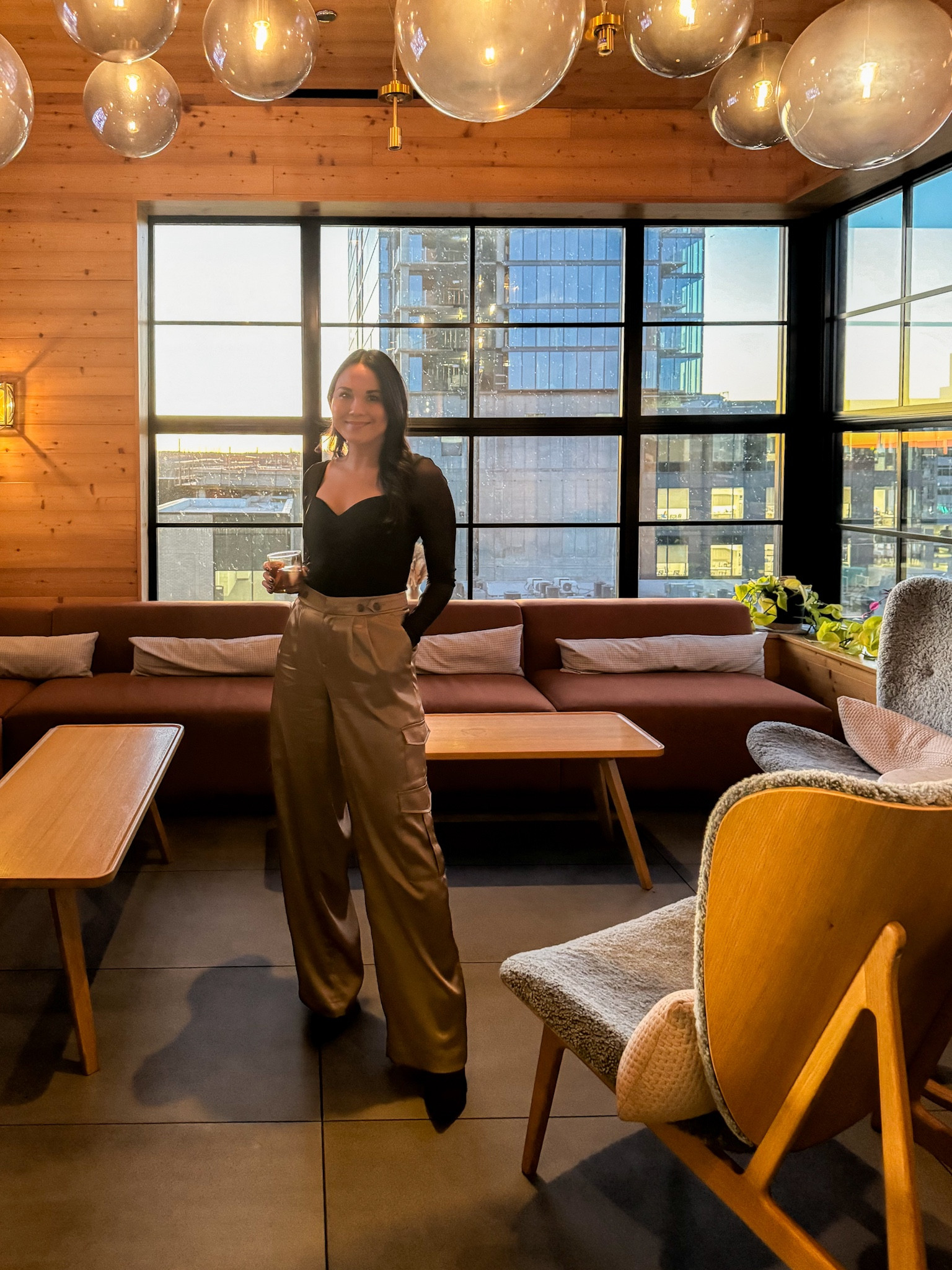 Satin cargo pants, black mesh sweetheart bodysuit, black ankle. Holiday outfit 

#LTKfindsunder100 #LTKSeasonal #LTKHolidaySale